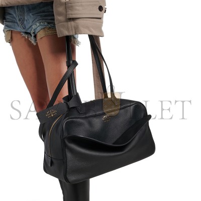 BALENCIAGA CARRIE MEDIUM LEATHER BOWLING BAG 8264252 (35.8*18.7*16.5cm)